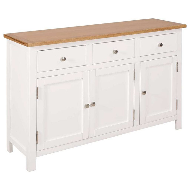 vidaXL Sideboard 43.3"x13.2"x27.6" Solid Oak Wood