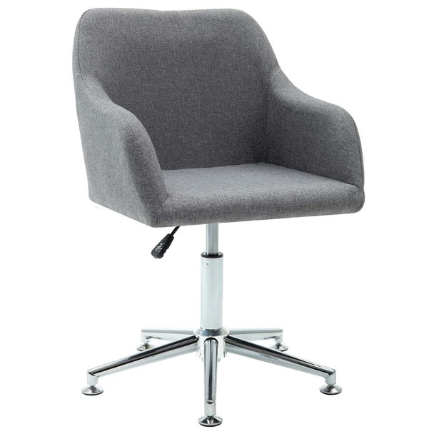 vidaXL Swivel Dining Chair Light Gray Fabric