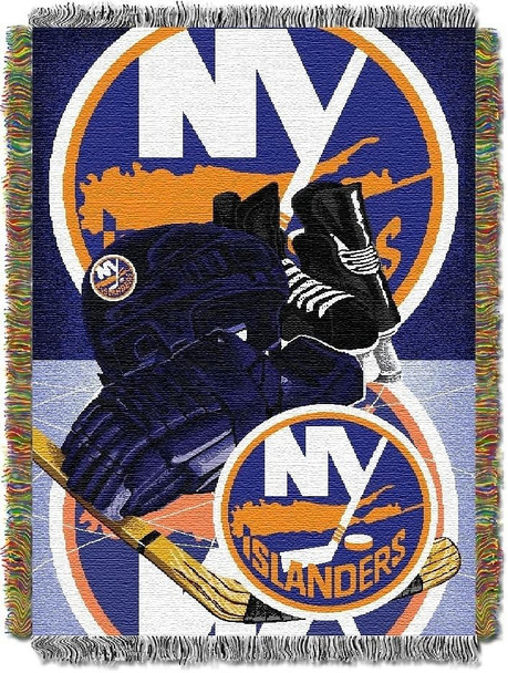 Islanders OFFICIAL National Hockey League; "Home Ice Advantage" 48"x 60" Woven Tapestry Throw by Th