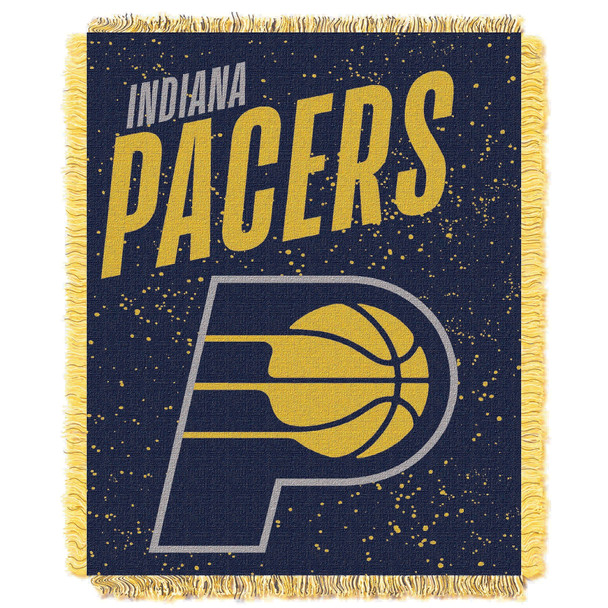 Pacers OFFICIAL NBA "Headliner" Woven Jacquard Throw Blanket