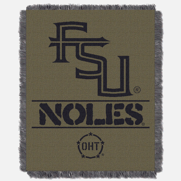 Florida State OFFICIAL Collegiate 46X60 OHT Rank Jacquard Throw