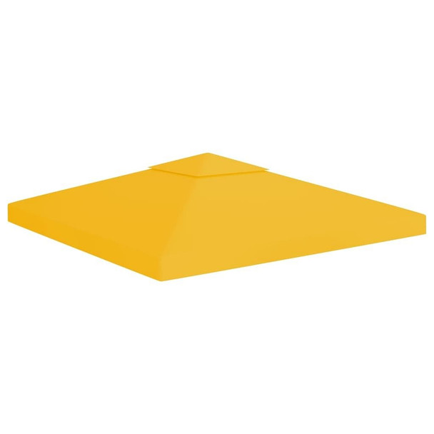 vidaXL 2-Tier Gazebo Top Cover 1 oz/ft 9.8'x9.8' Yellow