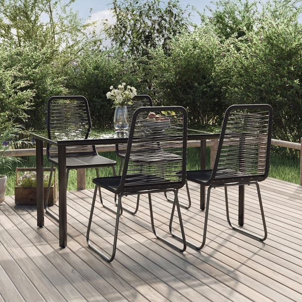 vidaXL 5 Piece Patio Dining Set Black A949-3156504