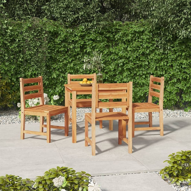 vidaXL 5 Piece Patio Dining Set Solid Wood Teak A949-3157178