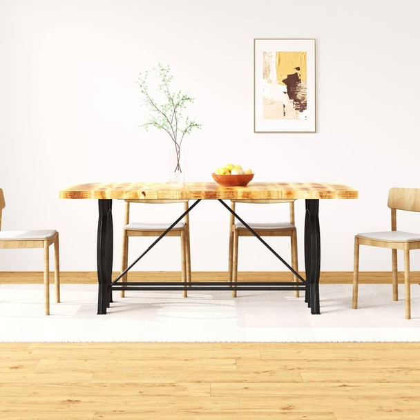 vidaXL Dining Table Solid Rough Mango Wood 70.9"