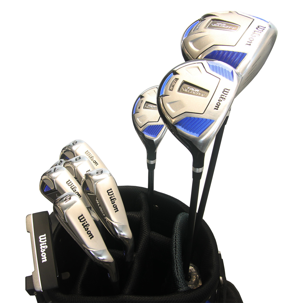 Wilson Tour Velocity Men's 14 Piece Complete Golf Set with Stand