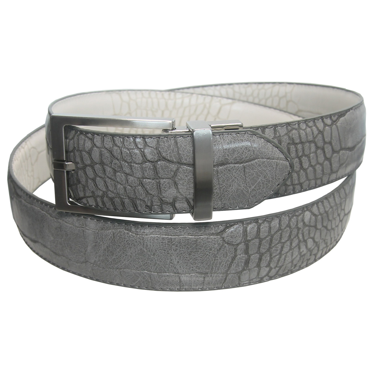 Greg Norman Collection Men's Genuine Leather Reversible Belt in Tan/Black/Tan Black, Size 44