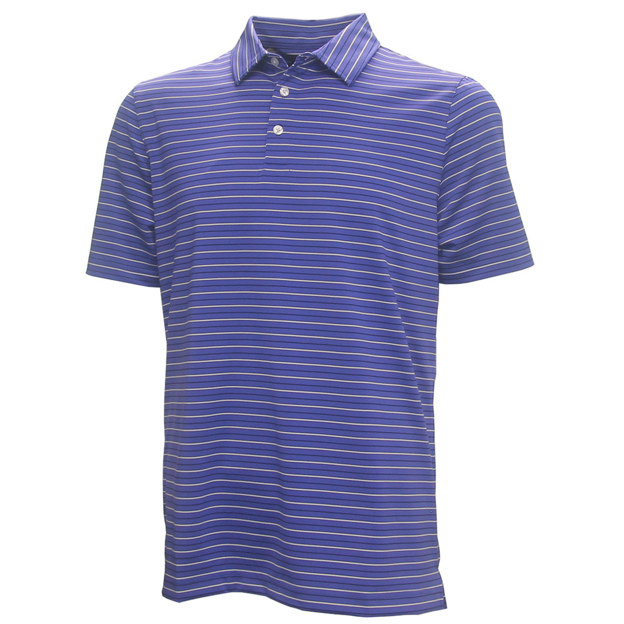 Carnoustie Golf Men's Tech Striped Performance Polo Shirt - GolfEtail.com