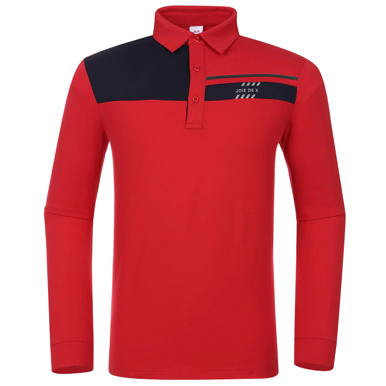 JDX Golf Men's Colorblock Longsleeve Polo Shirt