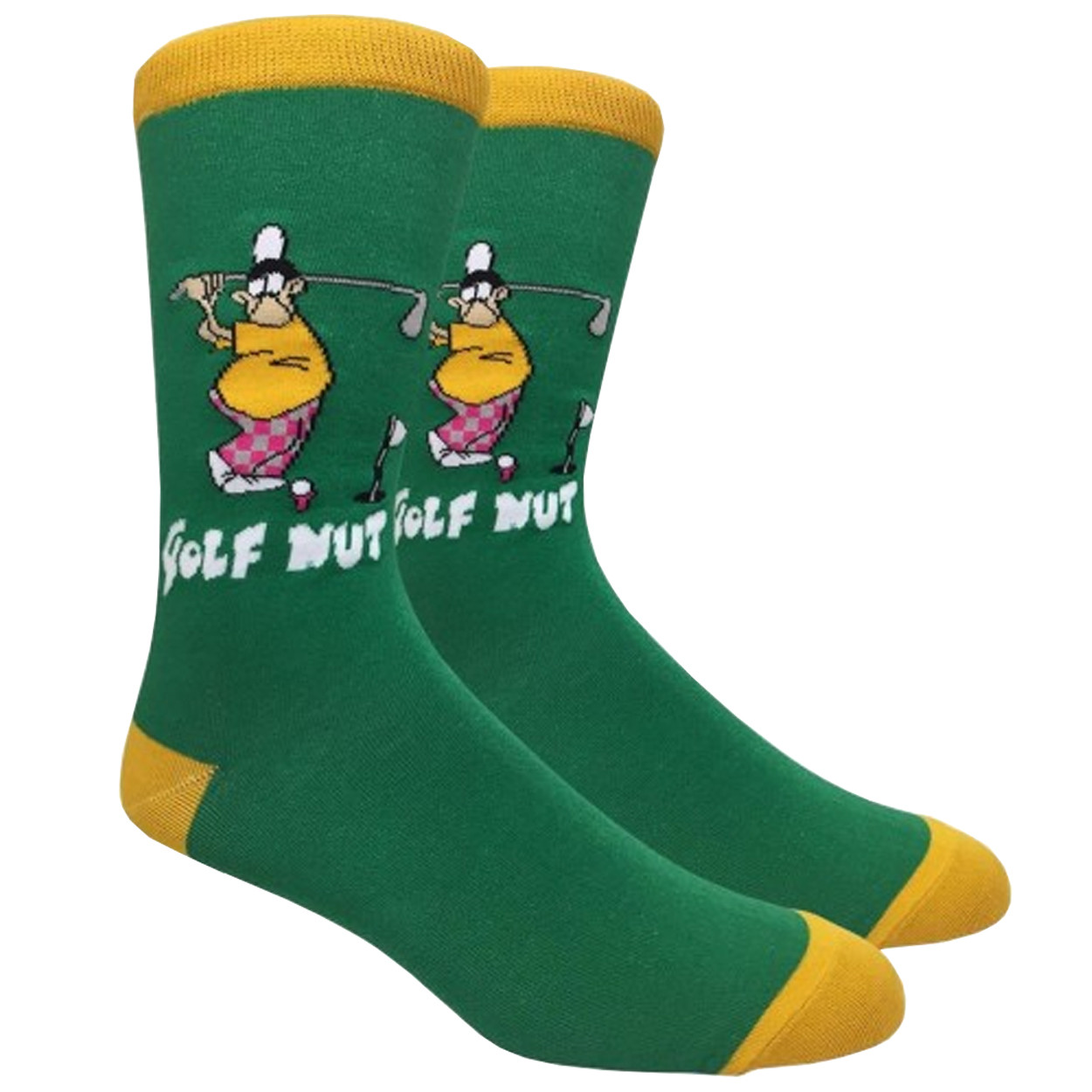 Fine Fit Golf Fun Novelty Crew Golf Socks (4Pair)