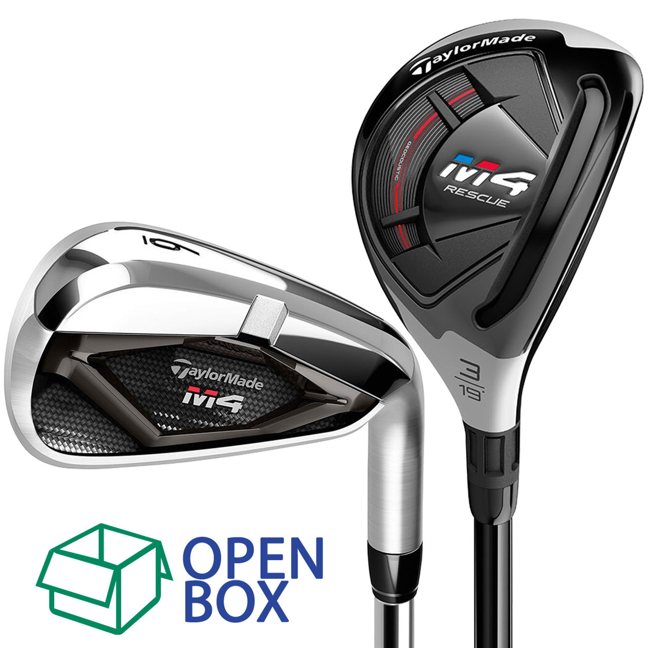 TaylorMade M4 Hybrid Combo Iron Set (3H-4H, 5-PW), Open Box