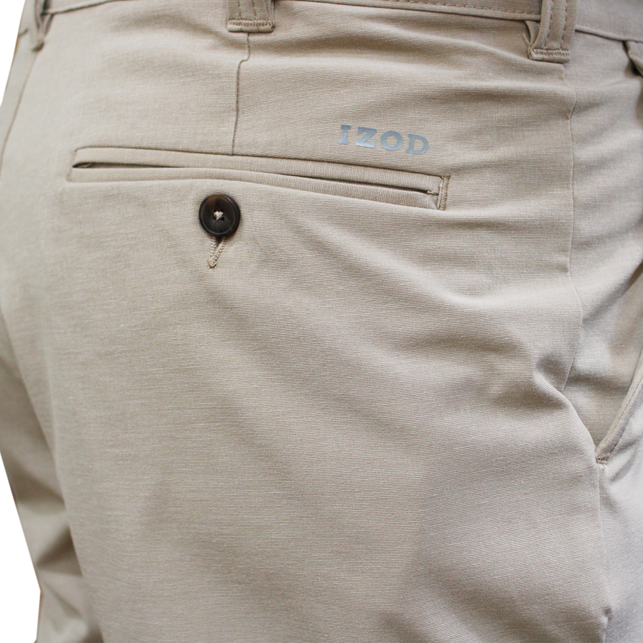 Short De Golf IZOD Homme Taille 34 - Bleu Ardoise - Plat Devant - Performance - Neuf