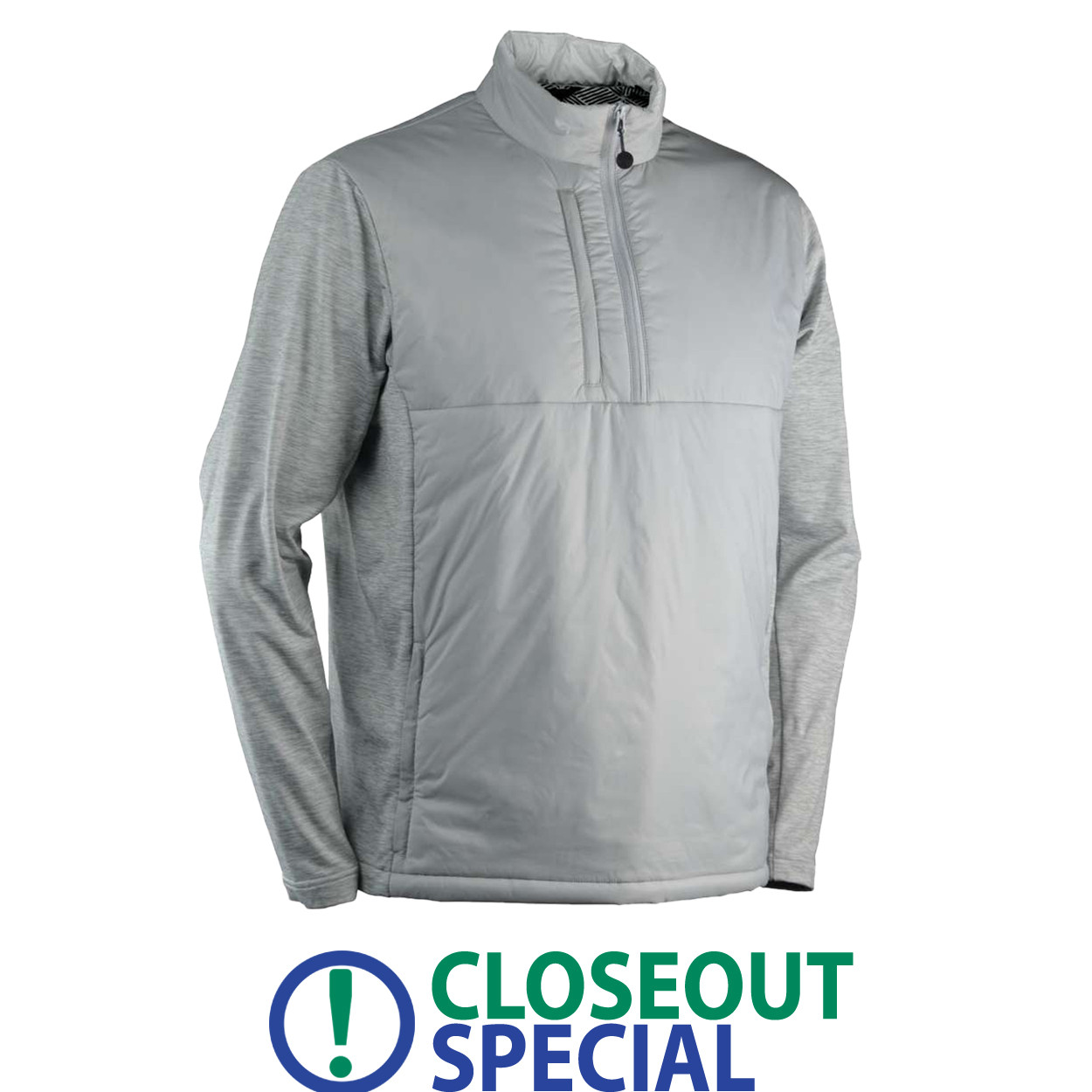 Pull homme Sun Mountain deuxième couche LS - Platine taille LARGE