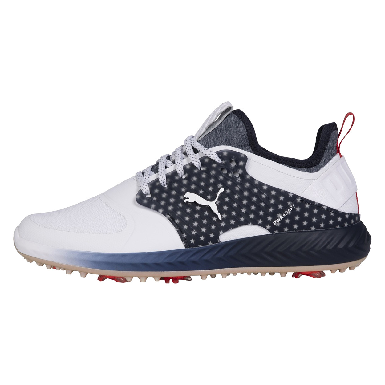 PUMA Men's Ignite Pwradapt Caged Team USA Waterproof Golf Shoe