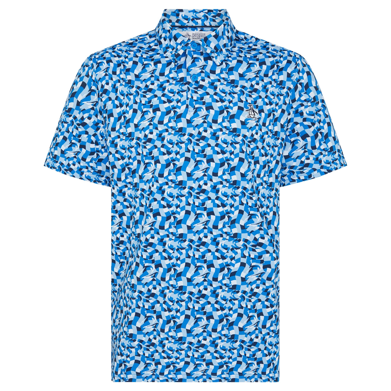Original Penguin Men's All Over Print Underwater Mosaic Golf Polo