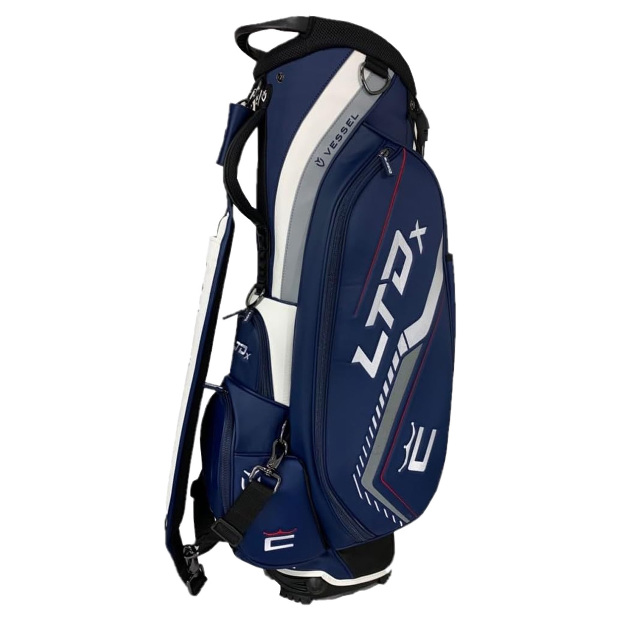Cobra x Vessel LTDX Tour Staff Stand Golf Bag, Peacoat/ White