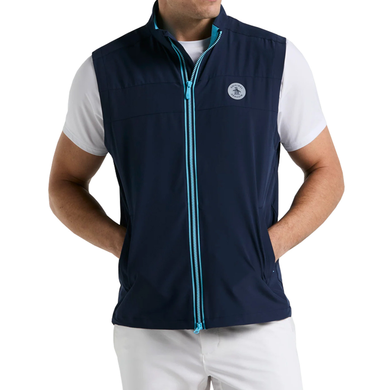 Original Penguin Men's Heritage Lightweight Packable Golf Vest