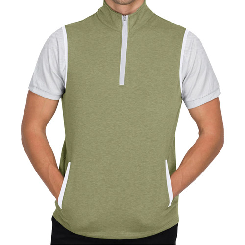 Three Sixty Six Men's Clubhouse DryFit 1/4-Zip Golf Vest