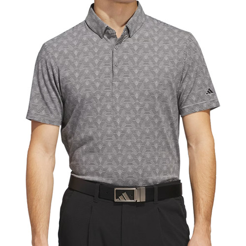 Adidas Men's Go-To Printed Stripe Polo Golf Shirt