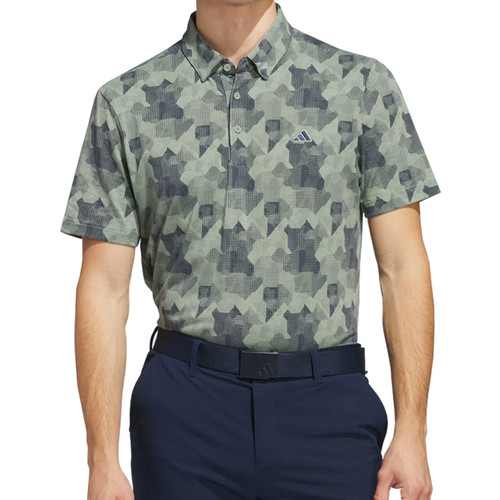 Adidas Men's Go-To Printed Polo Golf Shirt