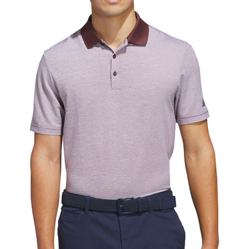 Adidas Ottoman Two Color Striped Polo Golf Shirt