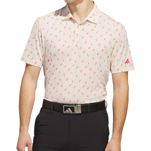 Adidas Ultimate365 Printed Mesh Polo Golf Shirt