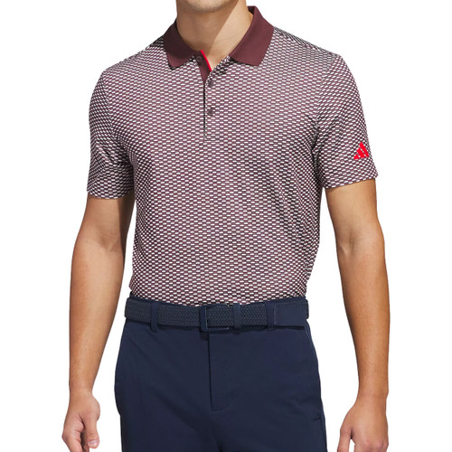 Adidas Beyond Textured Polo Golf Shirt – Moisture-Wicking, Performance Fit, Men's Apparel