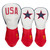 Vessel 2022 Presidents Cup USA Golf Club Driver & Wood Headcovers (Set of 3)