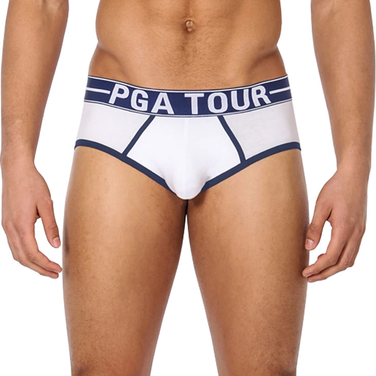 PGA Tour Golf Men's Solid Stretch Sport Briefs Underwear (2-Pack) 