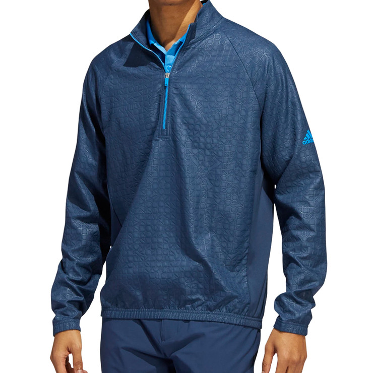 Adidas Golf Men's Debossed Quarter-Zip Pullover - GolfEtail.com