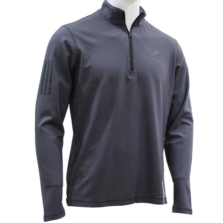 3-Stripes Quarter-Zip Pullover - Black, men golf