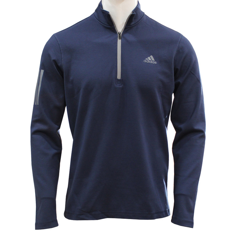 Adidas Golf Men's Classic 3-Stripe 1/4-Zip Midweight Performance Pullover