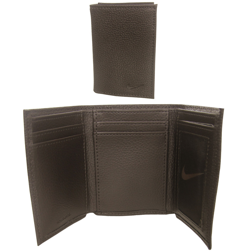 nike leather trifold wallet