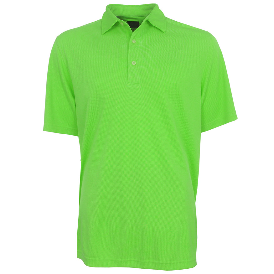 Greg Norman Golf Men's Tech Performance Micro Jacquard Polo Shirt