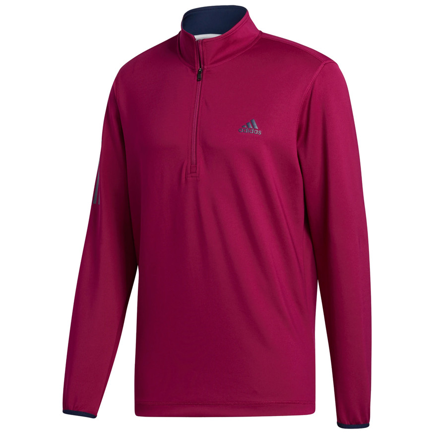 春嘉3点セット Adidas Golf Men's 3-Stripe Midweight 1/4-Zip Pullover - GolfEtail.com