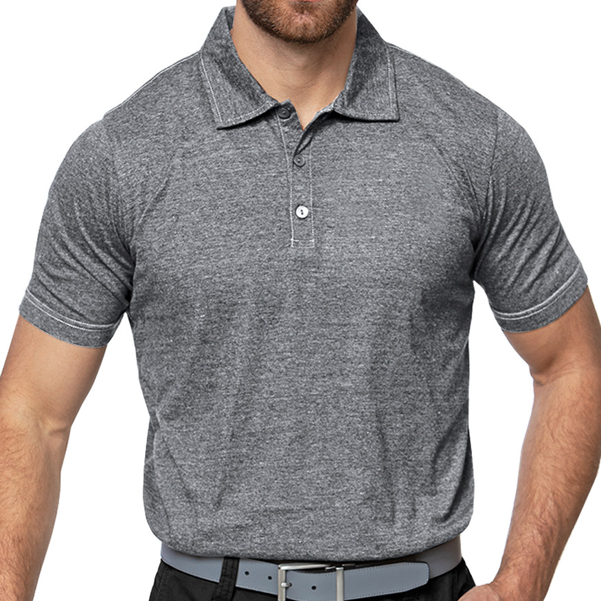 Antigua Peak Heathered Performance Polo Golf Shirt