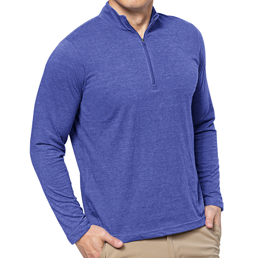 Antigua Peak Heathered 1/4-Zip Lightweight Golf Pullover