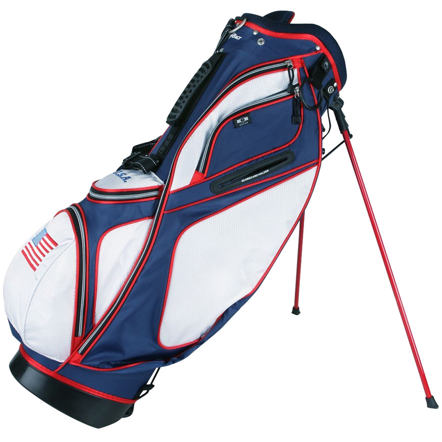 Powerbilt Dunes Lightweight Dual Strap USA Red/White/Blue Stand Bag Powerbilt Dunes Lightweight Dual Strap USA Red/White/Blue Stand Bag