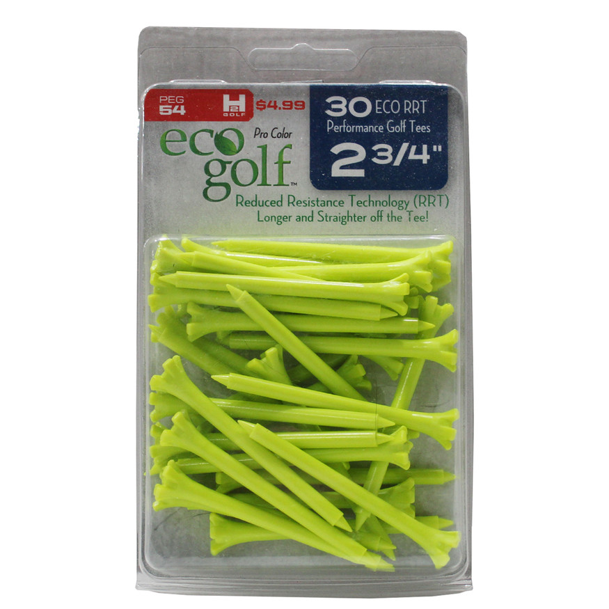 H2 Pro Color Eco Golf RRT 2 3/4" Golf Tees - 30pc