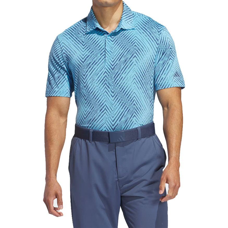 Adidas Golf Men's Angle Allover-Print Polo Golf Shirt