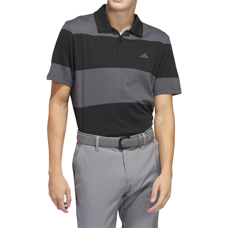 adidas H/S polo shirt古着ネイビーunisexスポーツMIX adidas Gents 2-Colour Stripe Polo Shirt Collegiate Navy