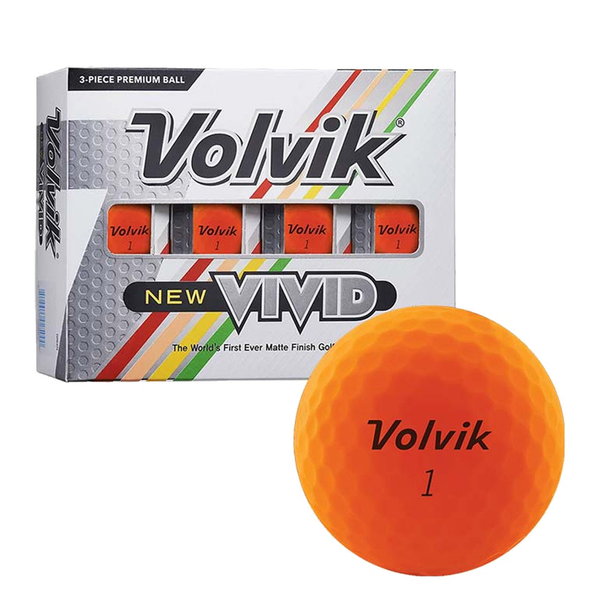 Volvik New Vivid Matte Finish Golf Balls (12 Balls - New - Retail Package)