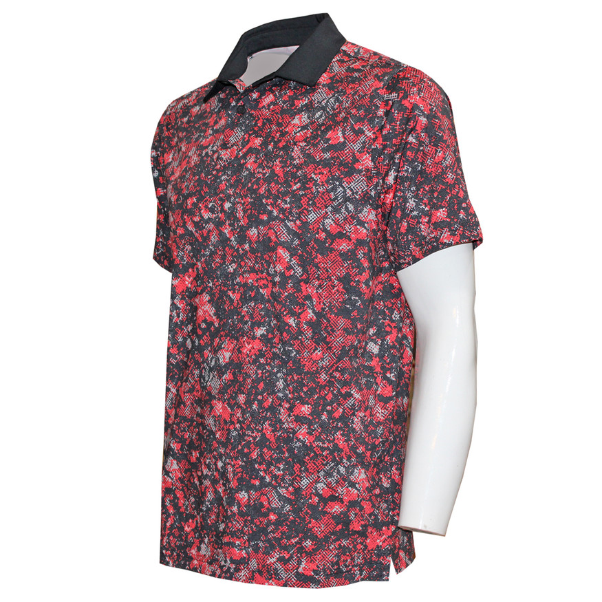 Under Armour Golf Men's T2 Green Halftone Print Polo Shirt Under Armour Golf Men's T2 Green Halftone Print Polo Shirt