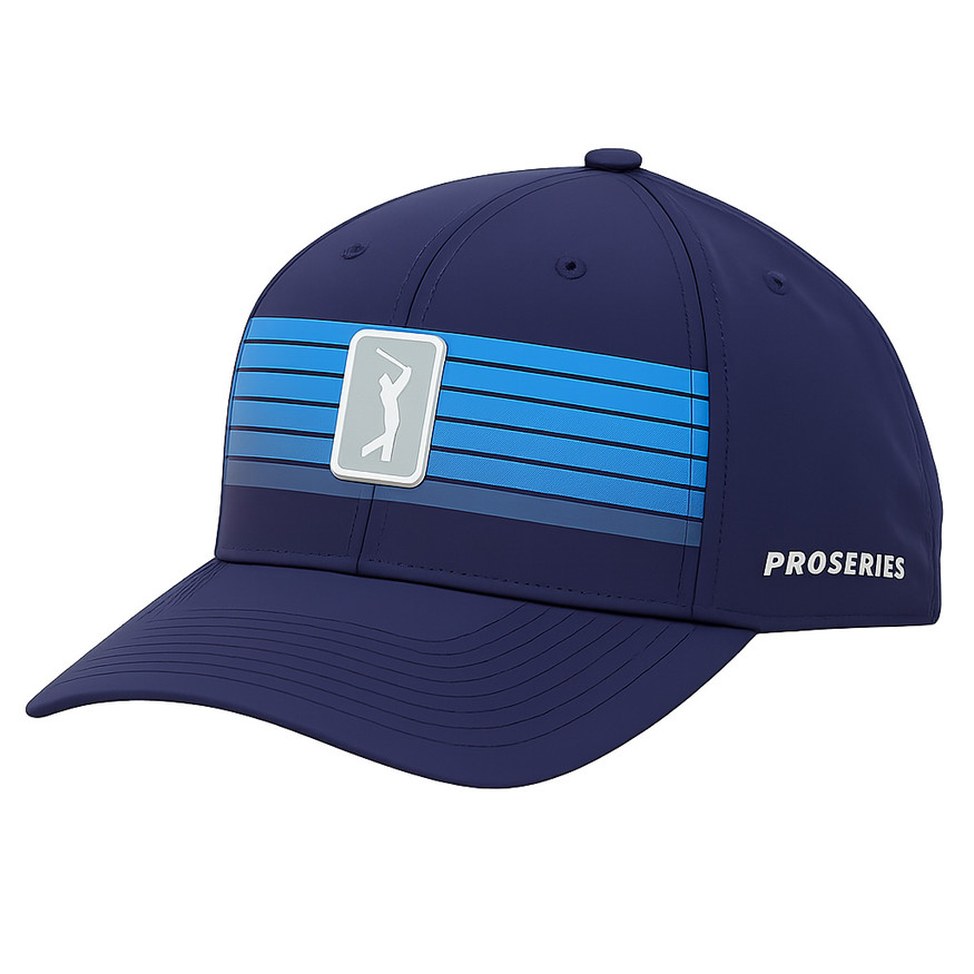 PGA Tour Printed Stripe Adjustable Golf Hat - GolfEtail.com