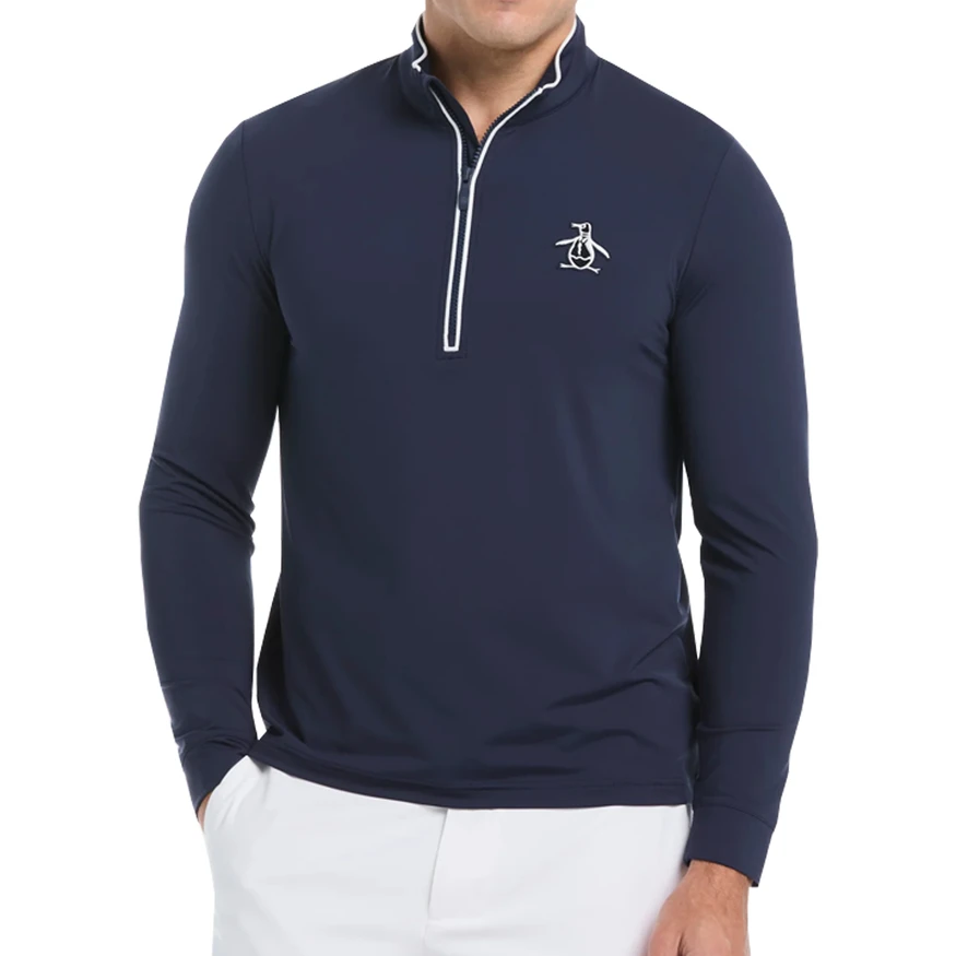 Original Penguin Men’s 1/4 Zip Technical Earl Golf Pullover Sweater - Layering Piece