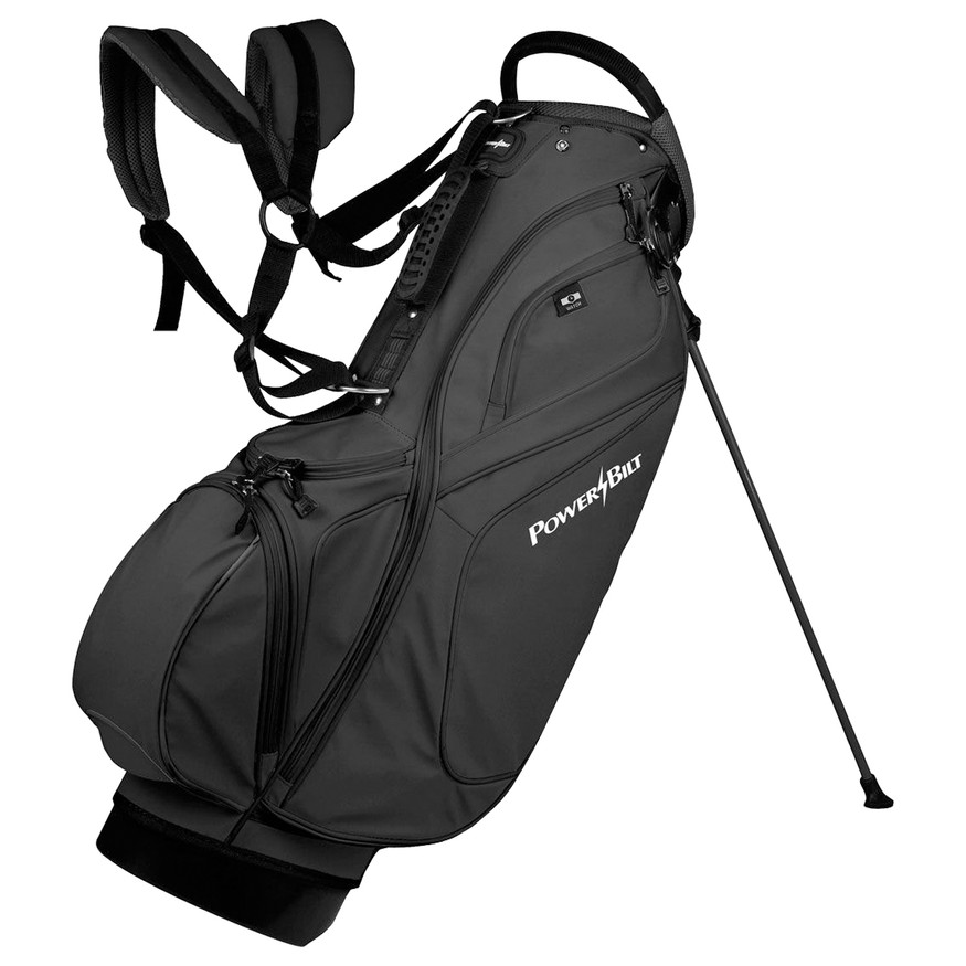 【新品未使用タグ付き】 Golfスポーツバッグ 310x500x290mm Powerbilt TPS Dunes 14-Way Synthetic Leather Golf Stand Bag