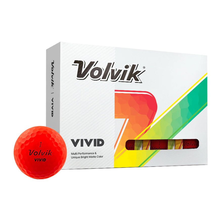 Volvik ボルビック WINNERS キャディバッグ オレンジ×ホワイト Volvik 2024 Vivid Matte Finish Golf Balls (12 Balls - New - Retail