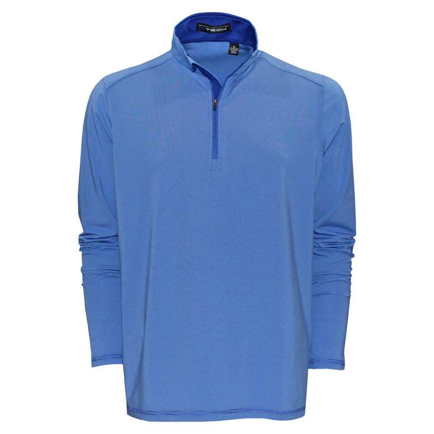 Carnoustie Tech Golf Striped Performance 1/4-Zip Pullover