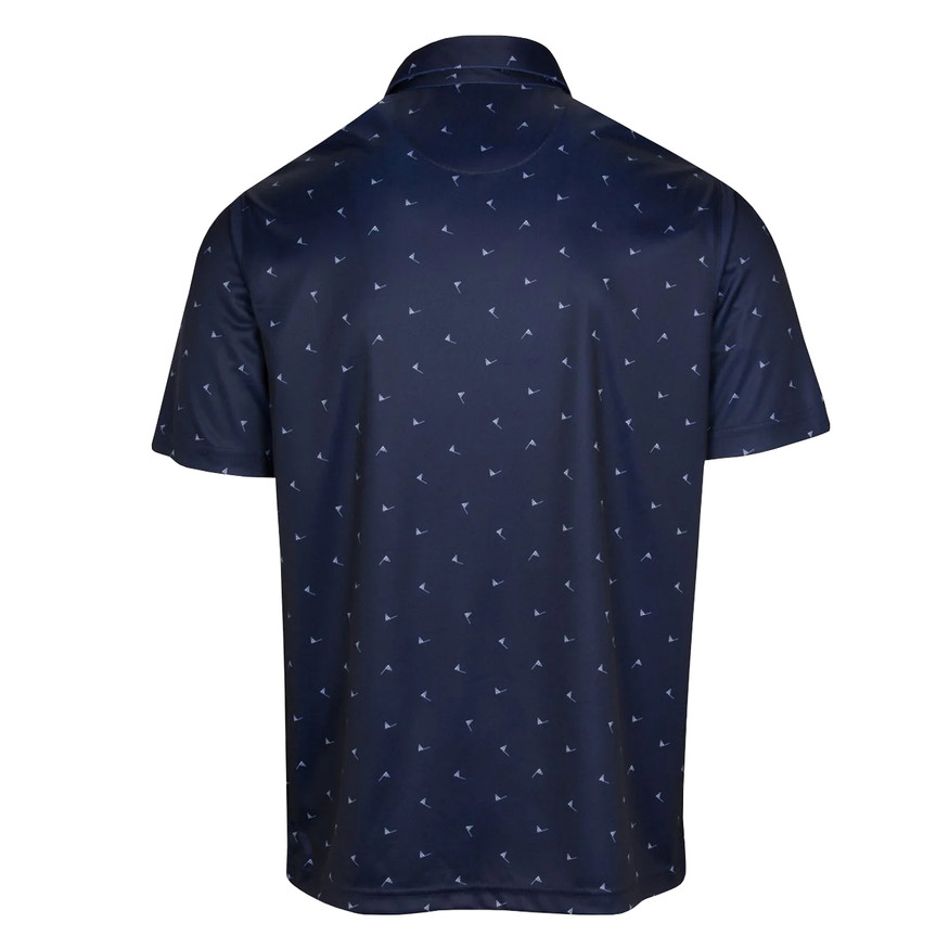 Greg Norman Pin Flag Print Polo Golf Shirt