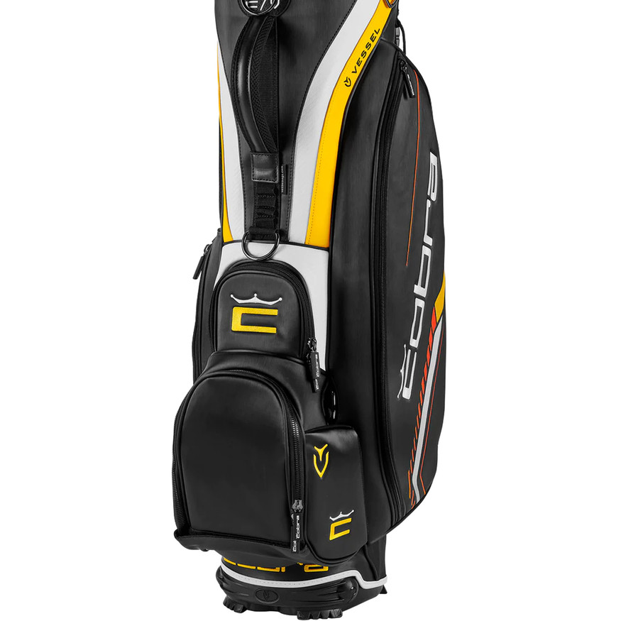 Cobra x Vessel LTDX Tour Stand Golf Bag, Black/ White/ Yellow